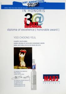 London MAB 3  MEDIA 3 ART BIENNIAL Excellence  Award
